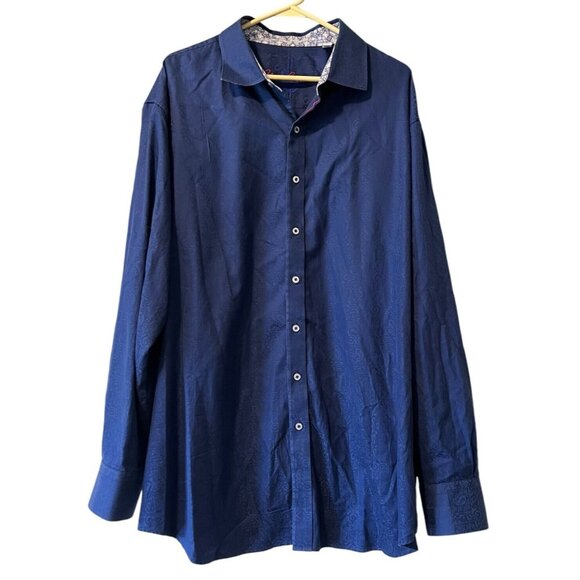 Mens Robert Graham Colored Cuff Button Up Shirt Sz 2XL Classic City Professional - Picture 1 of 16